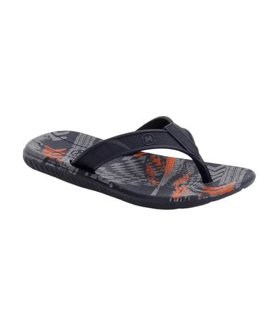 Chinelo Dedo Molekinho Marinho e Laranja Masculino