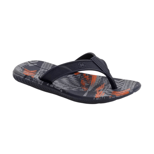 Chinelo Dedo Molekinho Marinho e Laranja Masculino