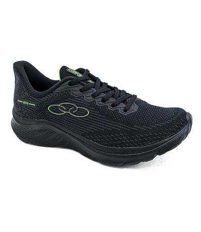 Tênis Olympikus Delta Preto e Verde Infantil Masculino