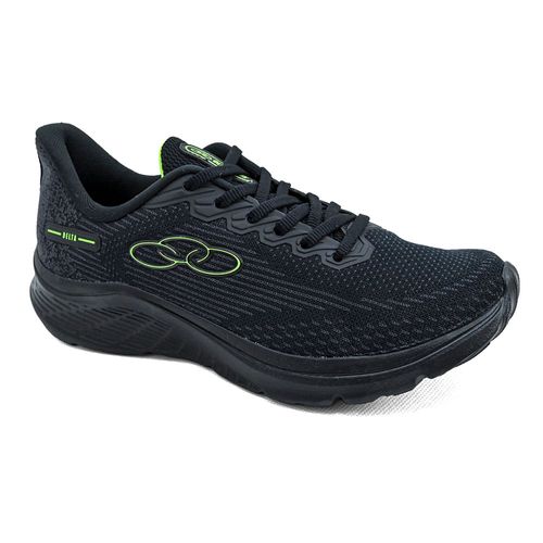 Tênis Olympikus Delta Preto e Verde Infantil Masculino