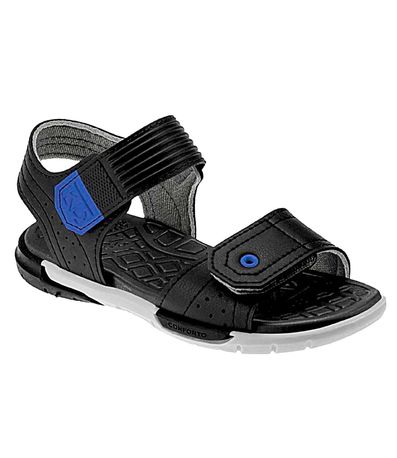 Sandália Flat Masculina Infantil Kidy Confort - Preta