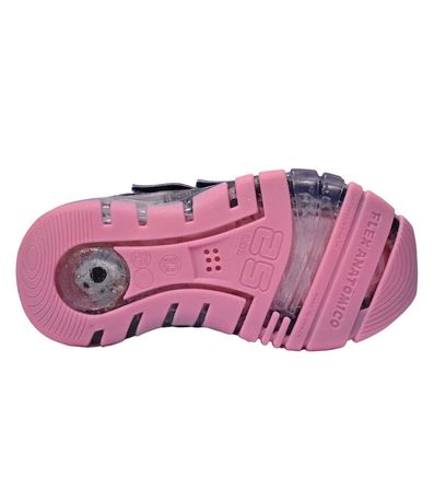 Tênis Casual Infantil Kidy Feminino Marinho/Rosa
