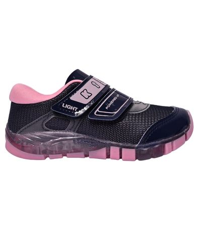 Tênis Casual Infantil Kidy Feminino Marinho/Rosa