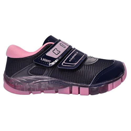 Tênis Casual Infantil Kidy Feminino Marinho/Rosa