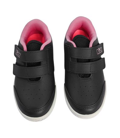 Tênis Infantil Kidy Velcro Preto e Rosa