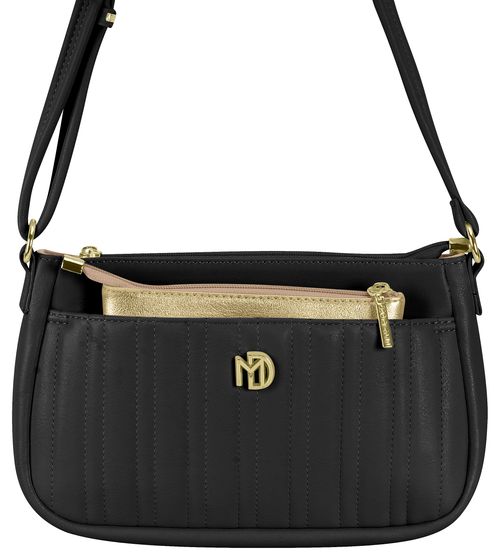 Bolsa Modare Preto e Dourado Feminina