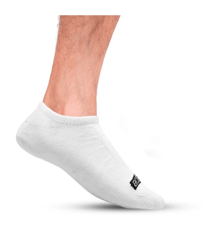 Meia Casual Activitta Invisível Branca Masculino