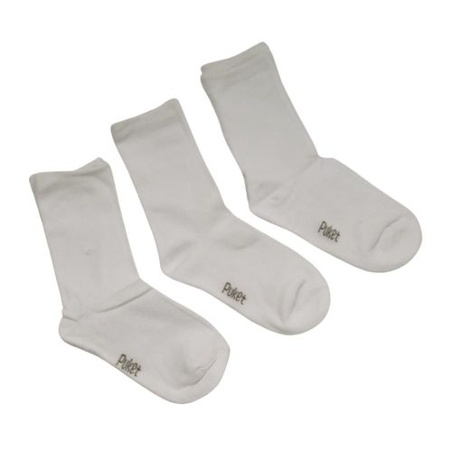 Meia Casual Puket Masculina Juvenil  Branco