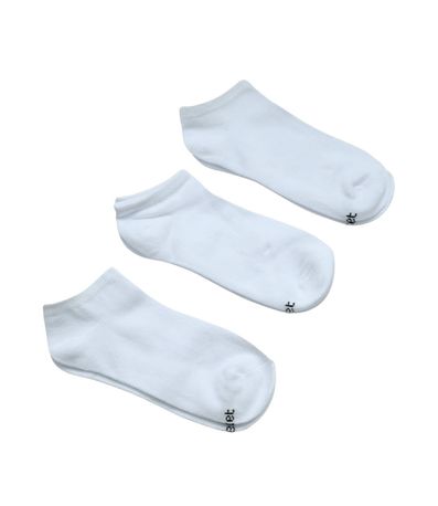 Meia Casual Masculina Juvenil Puket - Branco