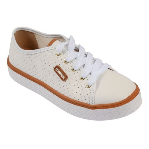 Tênis Sola Caixa Feminino Moleca - Branco