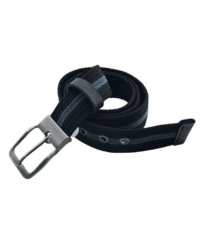 Cinto America Dupla Face Lona Cinza Masculino