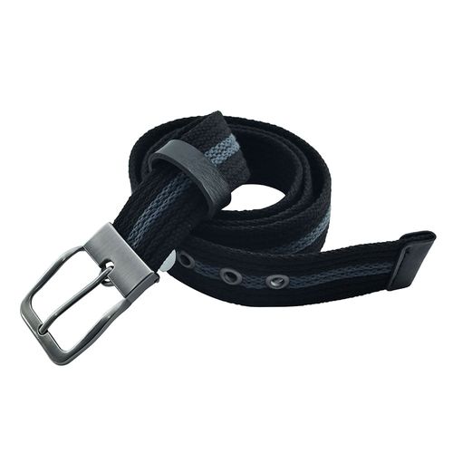 Cinto America Dupla Face Lona Cinza Masculino