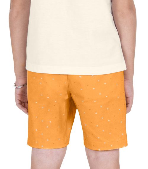 Bermuda Infantil Menino Sarja Twill Trick Nick Amarelo