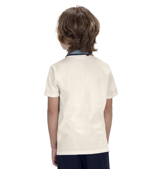 Camisa Polo Infantil Cotton Leve Trick Nick Bege
