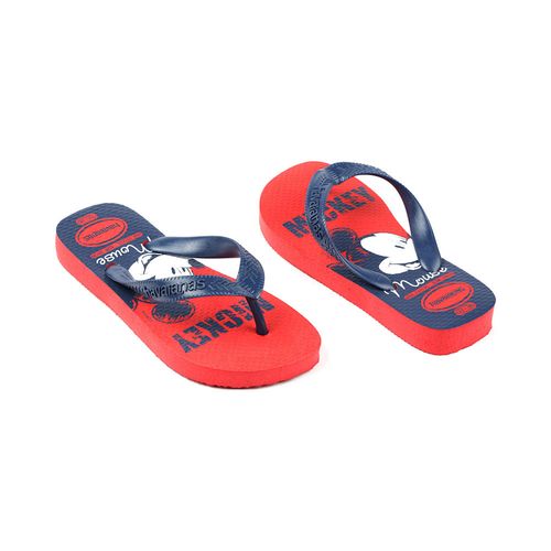 Chinelo Infantil Feminino Havaianas Top Disney - Vermelho/Marinho