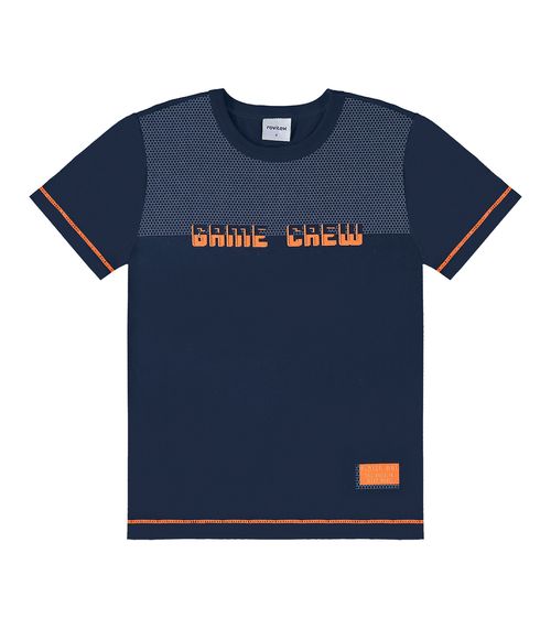 Camiseta Infantil Masculina Game Crew Rovi Kids Azul