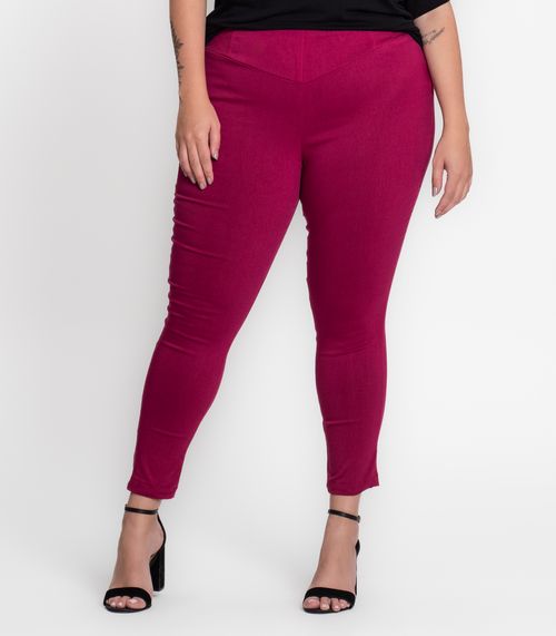 Legging Feminina Plus Size Bengaline Secret Glam Rosa