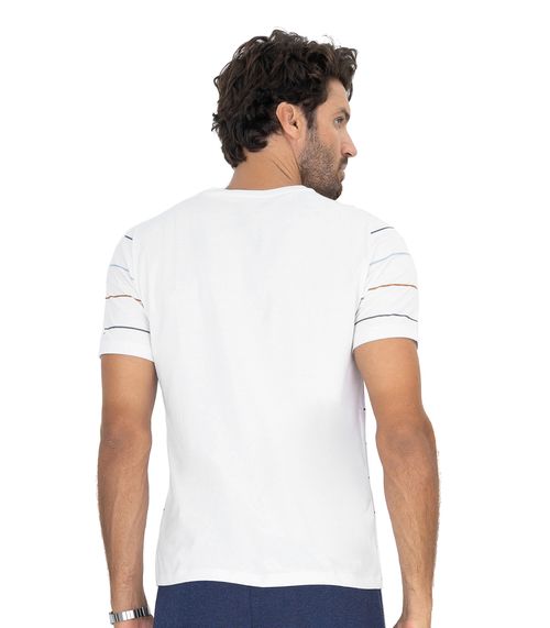 Camiseta Masculina Em Meia Malha Diametro Branco