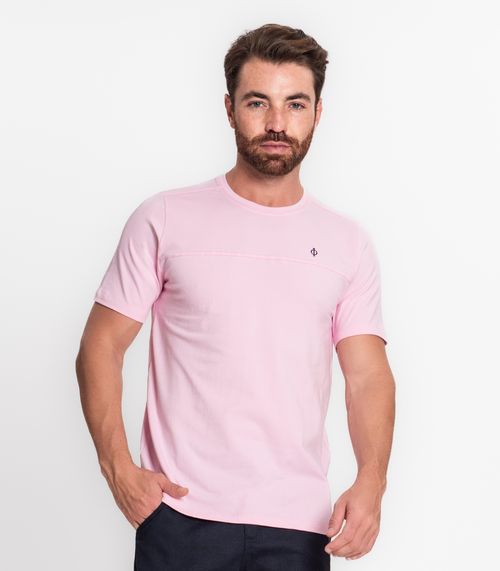 Camiseta Masculina Em Cotton Leve Diametro Rosa