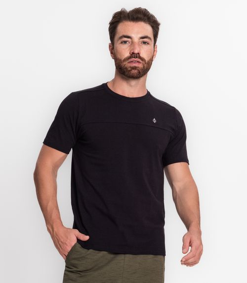 Camiseta Masculina Em Cotton Leve Diametro Preto