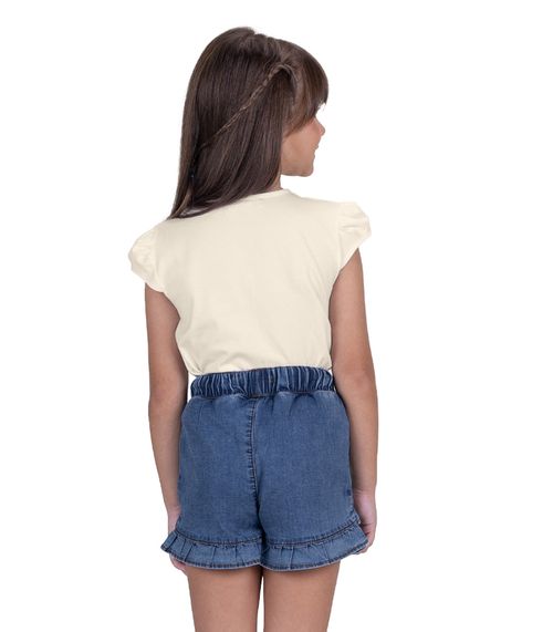 Conjunto Infantil Menina Cherry Trick Nick Bege