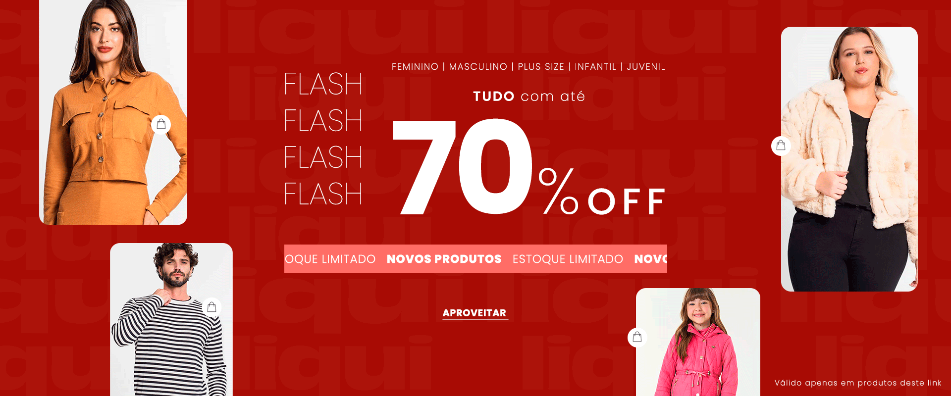 Liquida tudo 70% OFF